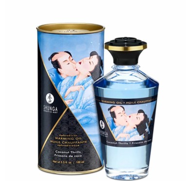 Rozgrzewający olejek do masażu - Shunga Aphrodisiac Warming Oil Coconut Thrills 100 ml